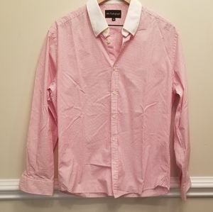Autograph Mark & Spencer, Raspberry and White Striped Button Down, Size …
